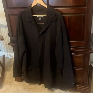 Men’s coat Tommy Bahama xl navy blue vgc silk lining all weather